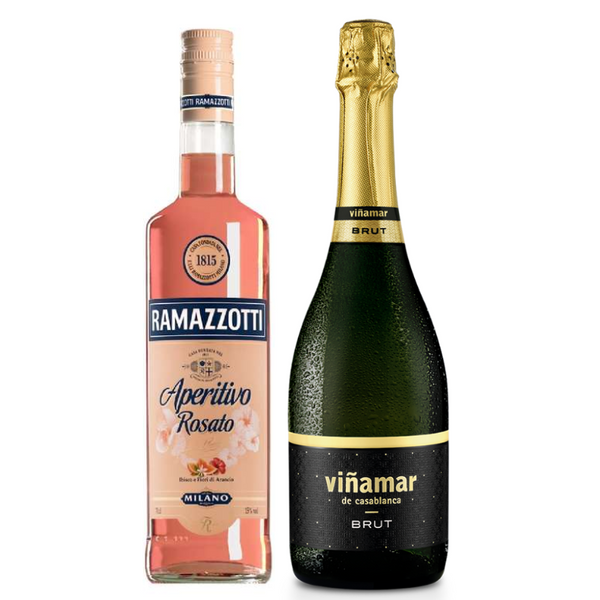 Licor Aperitivo Ramazzotti Rosato 700cc + Espumante Viñamar Brut 750cc