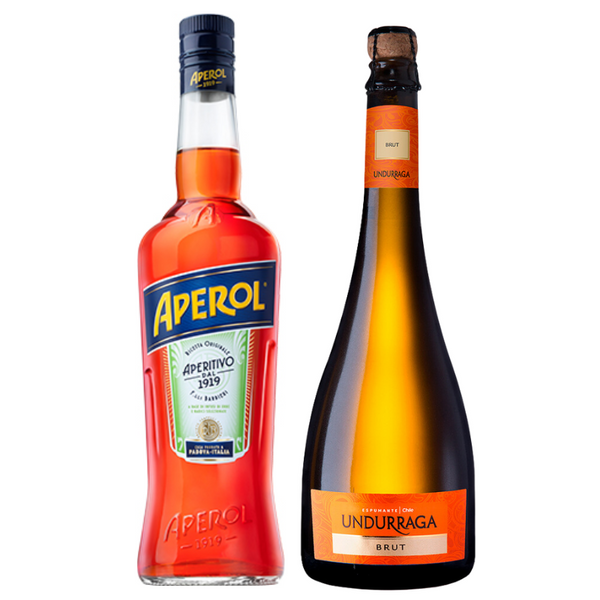 Licor Aperitivo Aperol Spritz + Espumante Undurraga Brut 750cc