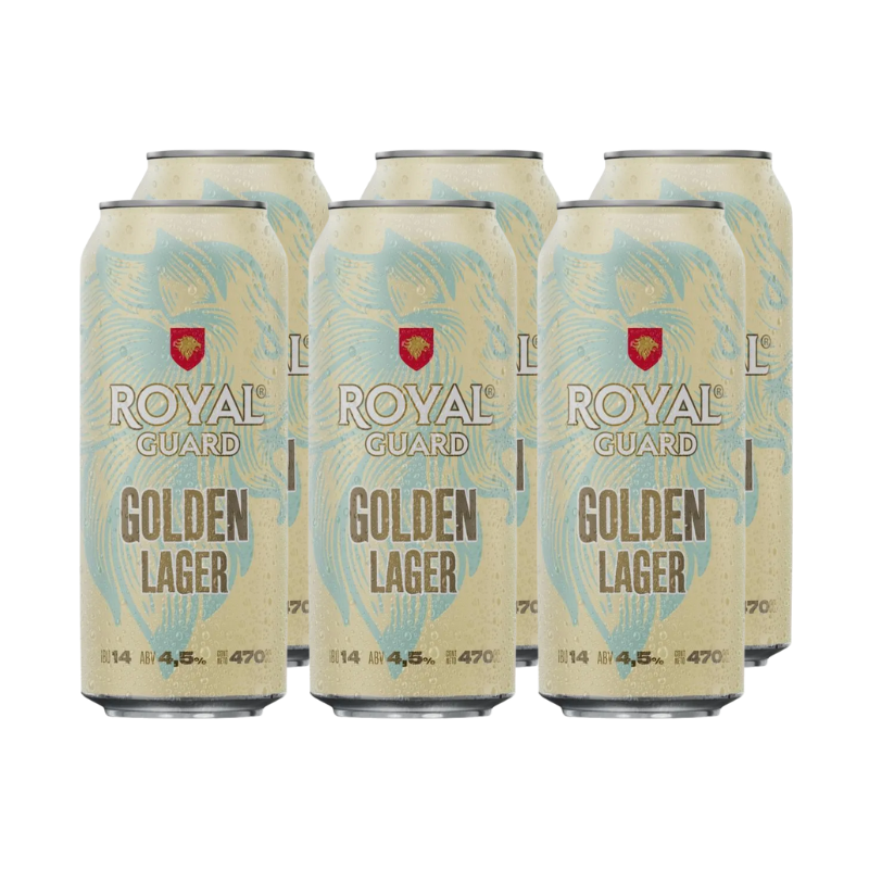 Cerveza Royal Guard Golden Lager 470cc x6