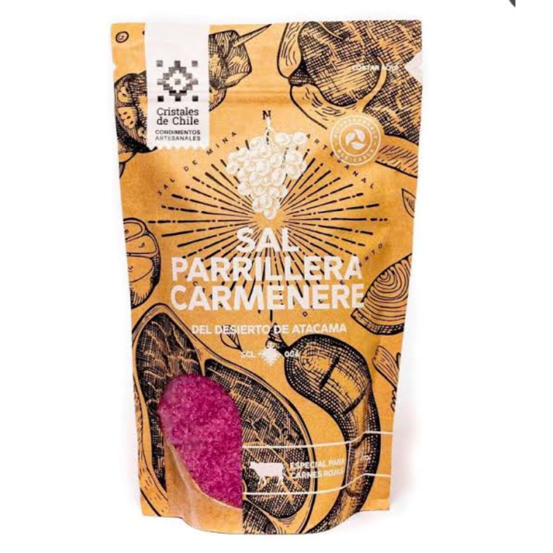 Sal Parrillera Carmenere Cristales de Chile 450gr