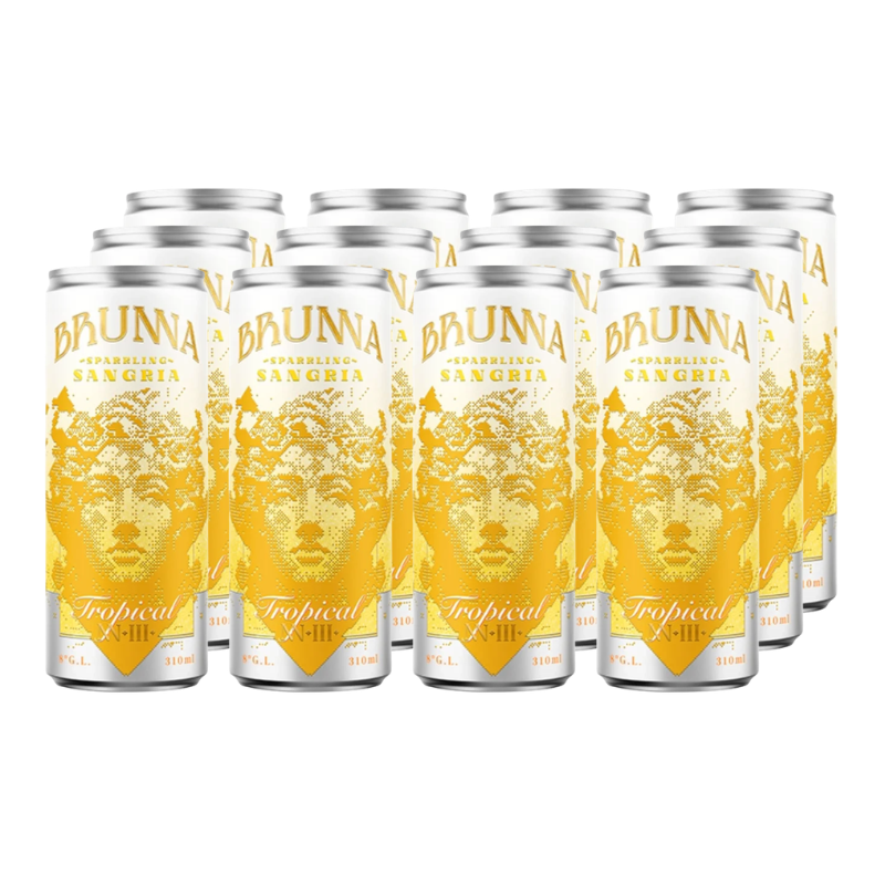 Sangría Sparkling Brunna Blanca Tropical 310cc x12 ($1.990 c/u)