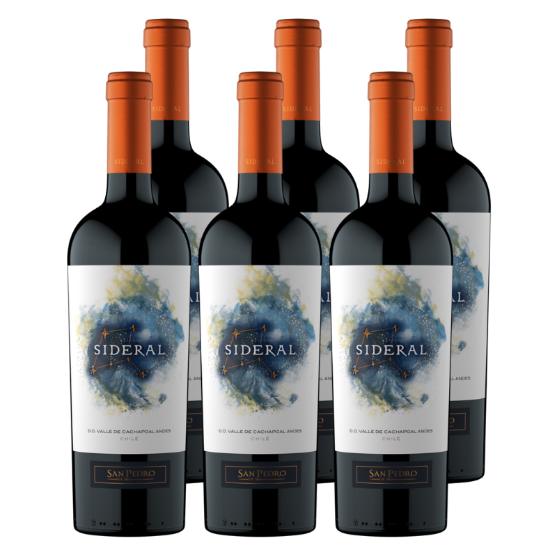 x6 Vino Sideral Ensamblaje Blend 750ml ($16.490 c/u)