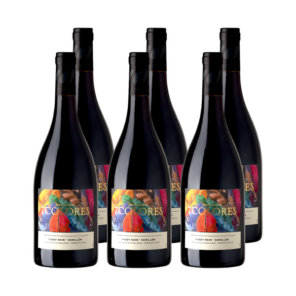 x6 Vino 7 Colores Gran Reserva Pinot Noir / Semillon 750cc ($4.490 c/u)