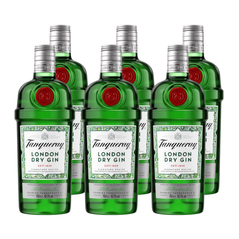 x6 Gin Tanqueray London Dry 43.1° 750cc ($13.490 c/u)
