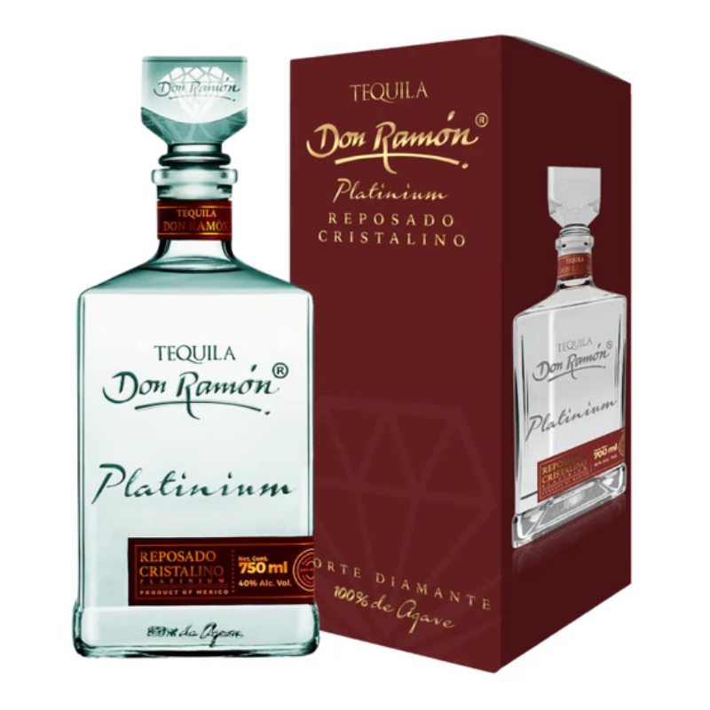 Tequila Don Ramón Platinium Reposado Cristalino 750ml