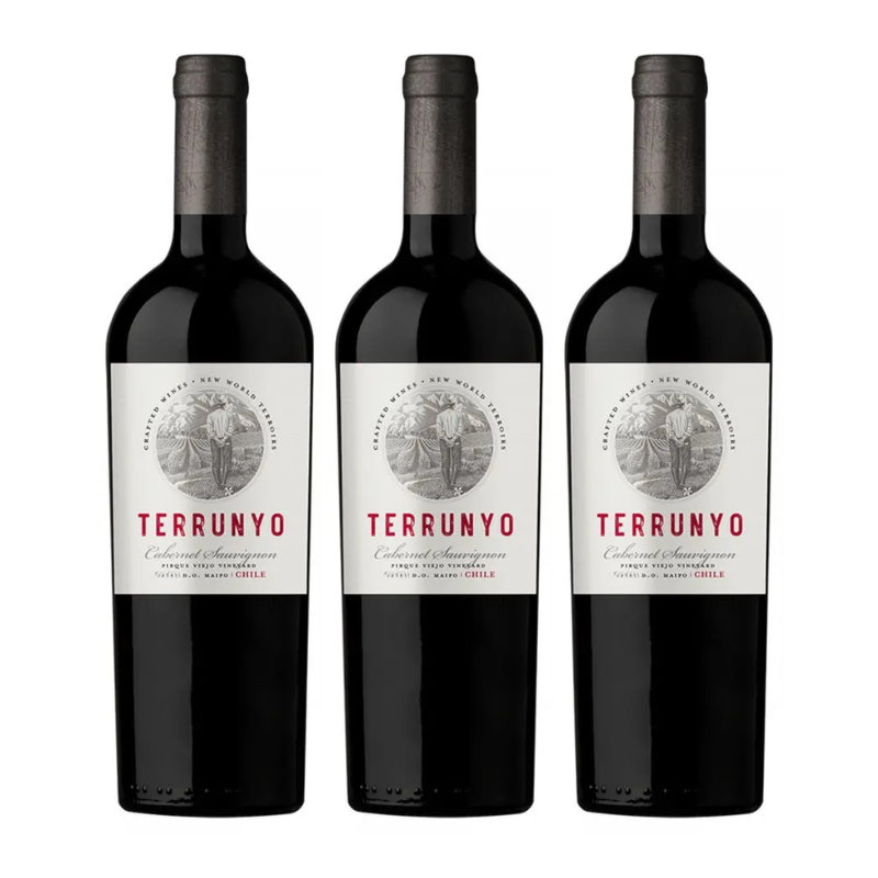 Pack 3 Vinos Terrunyo Cabernet Sauvignon 750cc