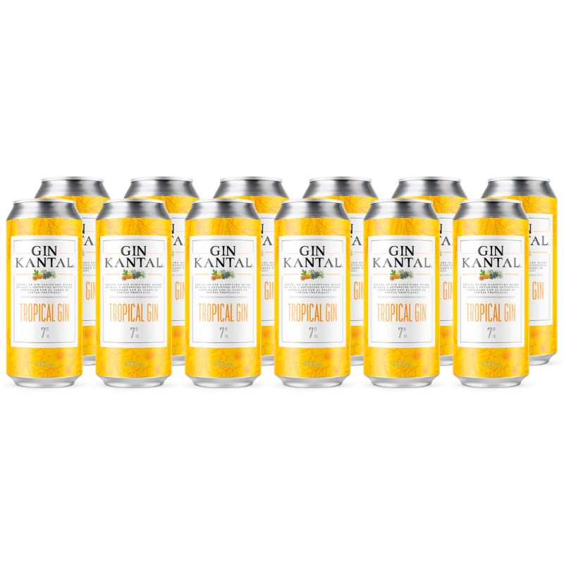 Cóctel Kantal Tropical Gin 7° Lata 473cc x12 ($ 2.165 c/u)