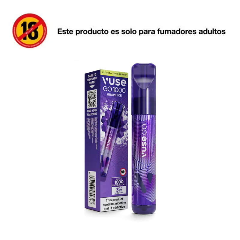 Vaporizador Vuse GO 1000 Grape Ice