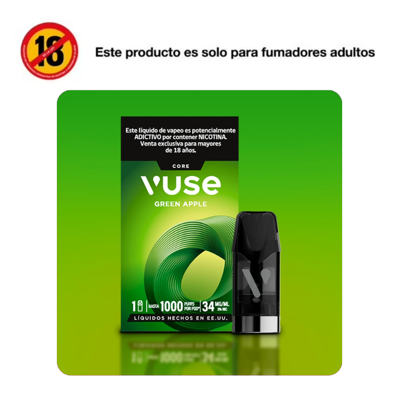 Vaporizador Vuse Pro One 1 Pod Green Apple