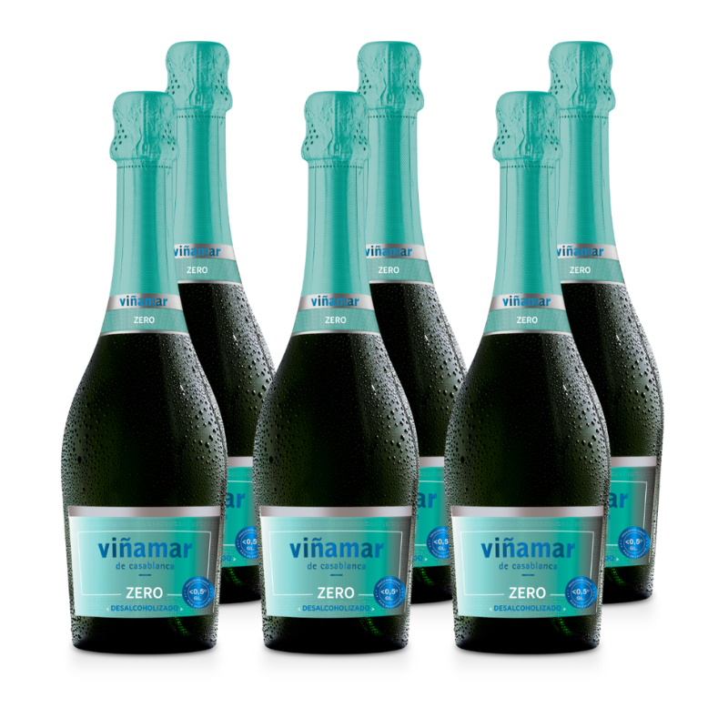 x6 Espumante Viñamar Zero Sin Alcohol 750ml ($4.990 c/u)
