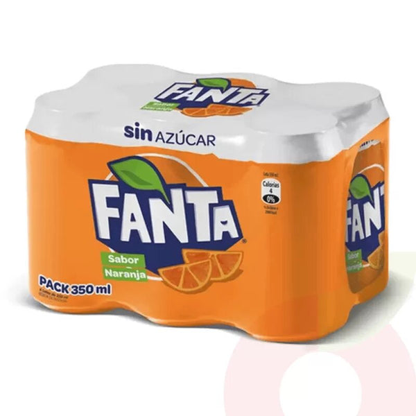 Bebida Fanta Sin Azúcar 350cc x6