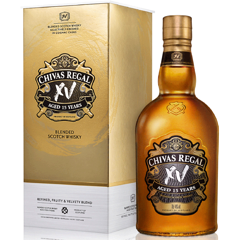 Whisky Chivas Regal Blended Scotch Whisky XV Gold Bottle 15 años