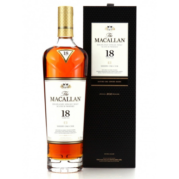 The Macallan Single Malt Scotch Whisky 18 años Sherry Oak Cask
