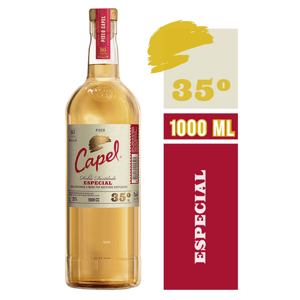 Pisco Capel Especial 35° Doble Destilado 1000cc