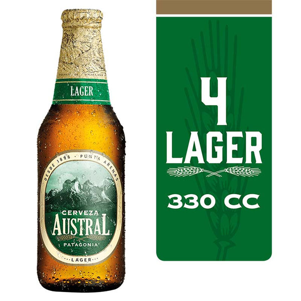 Cerveza Austral Lager 330cc x4