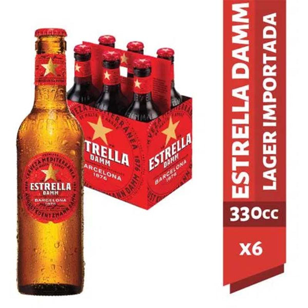 Cerveza Estrella 330cc x6