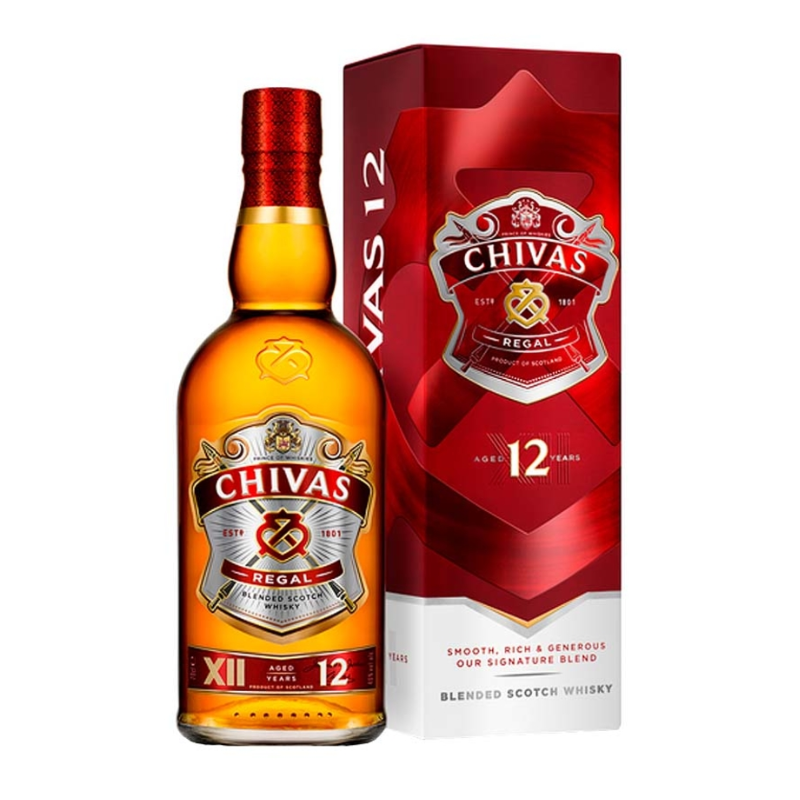 Whisky Chivas Regal Blended Scotch Whisky 12 años 750cc